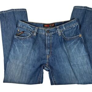 Ariat Work FR M4 Low Rise Boot Cut Jeans Mens 36x30 Blue Flame Resistant Denim